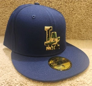 Größe 8 -- 59FIFTY Los Angeles Dodgers New Era eng anliegende Mütze Kappe Woodland tarnfarben neu mit Etikett - Bild 1 von 4