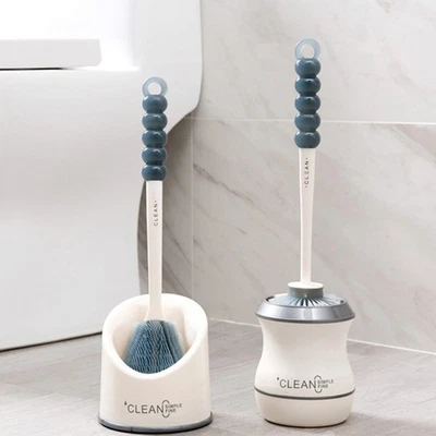  Porta WC a manico lungo Porta scopino da parete in PE antiscivolo Resistente - Immagine 1 di 4