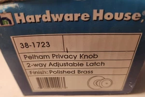 Ferramenta Casa Pelham Manopola Privacy 2 Vie Chiusura Regolabile Ottone Lucido 38-1723 - Foto 1 di 2