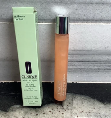 Clinique All About Eyes Serum Eye Massage Roll On- 0.5oz/15ml New In Box - Image 1 of 4