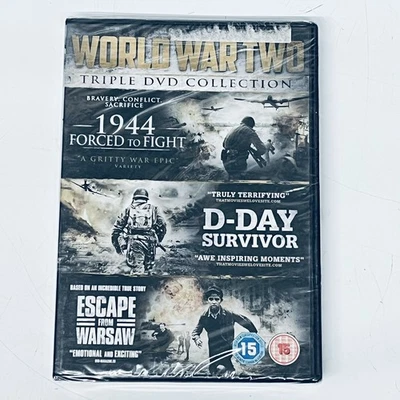 World War Two Triple DVD Collection 1944 D-Day Escape Warsaw Brand New - Image 1 of 2