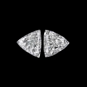 0.27ct TRILLION CUT DIAMOND MATCHING PAIR STUD EARRINGS E-F VS2 LOOSE ACCENT - Picture 1 of 1