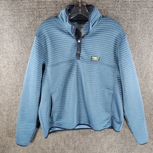 LL Bean Jacket Men’s L Blue Airlight 1/4 Snap Pullover Slightly Fitted Outdoors - Picture 1 of 6