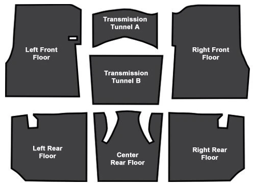 Buick Special Sound Deadener 1955-57 7 piezas EVA Foto 1 de 1