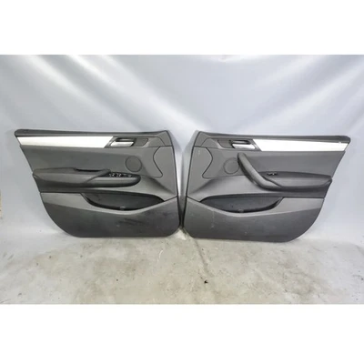 2011-2014 BMW F25 X3 ранние передние Int двери панели отделки кожи пара черный винил OEM - Изображение 1 из 4