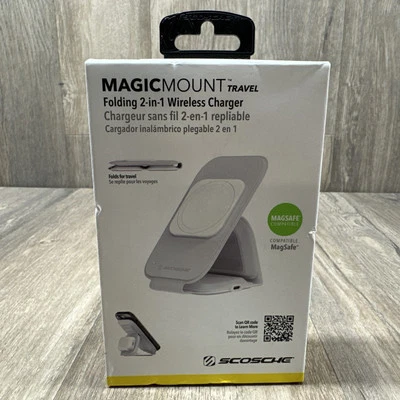 Scosche - Cargador Inalámbrico Plegable 2 en 1 Viaje Magic Mount Foto 1 de 4