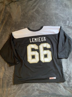 Vintage CCM Mario Lemieux Jersey Mens Size Large Pittsburgh Penguins Black  - Image 1 of 4