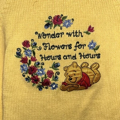 全新 小熊维尼刺绣 连帽毛衣裤 2 件套 女孩 尺寸 6X — 第 1/4 张图片