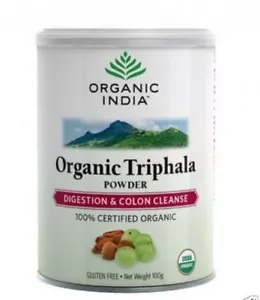 Organic India Triphala Powder Digestion & Colon Cleanse Certified Organic 100 Gm - Picture 1 of 4