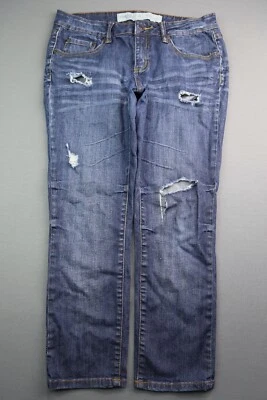 Pantalones de mezclilla para mujer Charlotte Russe ajustados enrollables desgastados talla 10 (31x25) Foto 1 de 4