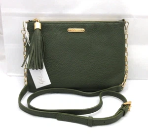 Bandolera GiGi New York Chelsea Slim con Borla NUEVA Cuero Musgo $175 - Imagen 1 de 6