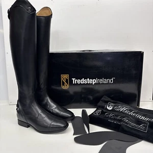 Tredstep MEDICI II DRESS Size 9.5 -10 US Calf SLIM 13½ Height TALL 20 BLACK - Picture 1 of 15