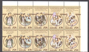 Australia 1983 The Sentimental Bloke como nuevo bloque desquiciado 10 sellos. Esquina superior derecha - Imagen 1 de 1