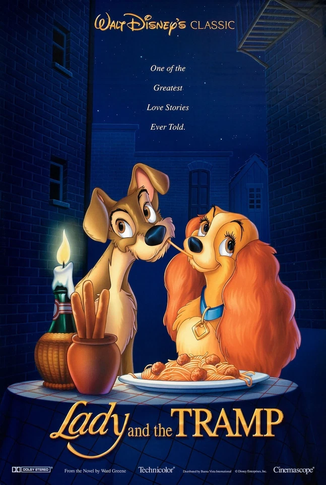 Walt Disney's Lady and the Tramp movie poster (c) - 11 x 17 inches