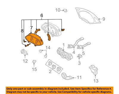 Medidor de velocímetro usado se adapta a: Ford Focus Cluster 2000 MPH ID 1M5F-10849-BA grado Foto 1 de 3