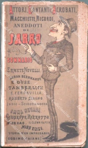 (Teatro) JARRO (Giulio Piccini). ATTORI, CANTANTI, ACROBATI, MACCHIETTE...1887 - Foto 1 di 9