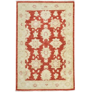 Alfombra de lana anudada a mano Peshawar Chobi tribal diseño Oushak (talla 3,3 x 5,1) Cwral - Imagen 1 de 10
