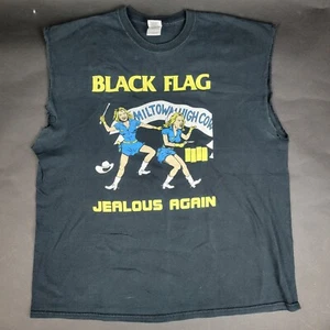 Camiseta Vintage Black Flag Jealous Again Álbum Sin Mangas XL 90s Punk Negra - Imagen 1 de 8