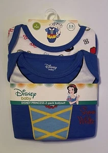 Disney Baby Princess Snow White Bodysuit 2 PACK (Size 3-6 months) - Picture 1 of 5
