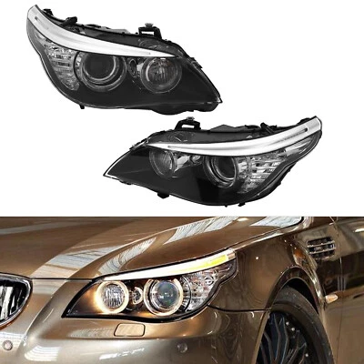 Fits 08-10 BMW E60 E61 528i 535i Xenon/HID Projector Headlights w/AFS Left+Right Foto 1 de 4