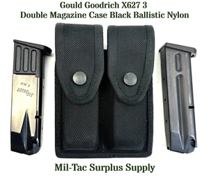 Estuche de cargador doble Gould Goodrich X627 3 negro nailon balístico - Imagen 1 de 5