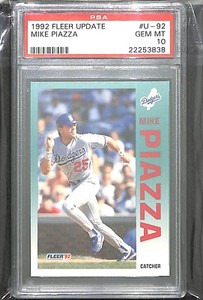 1992 Fleer Update Baseball #U-92 Mike Piazza PSA 10
