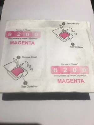 2 X GUARANTEED XEROX PHASER 8200 COMPATIBLE MAGENTA SOLID INK STICK FAST POSTAGE - Image 1 of 2