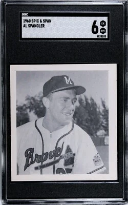 SGC 6 1960 Spic & Span Al Spangler Milwaukee Braves RARE! POP 4 Higher grade! - Image 1 of 4