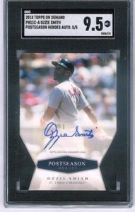 2018 Topps On-Demand Postseason Heroes Ozzie Smith Auto Black 5/5 SGC 9.5 MINT+ - Picture 1 of 1
