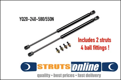 2 x NEW Tool Box Gas Struts matches YQ20-240-580/550N Heavy duty 8mm shaft - image 1 of 2
