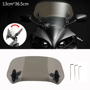 Universal Einstellbar Windschutzscheibe Clip On Motorrad Spoiler Windschild - Picture 1 of 11