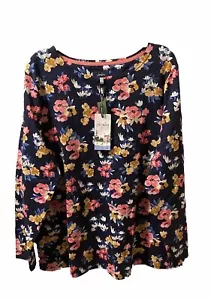 NWT Joules Knit Top Size 20 Harbour Print Long Sleeve Navy Floral US - Picture 1 of 9