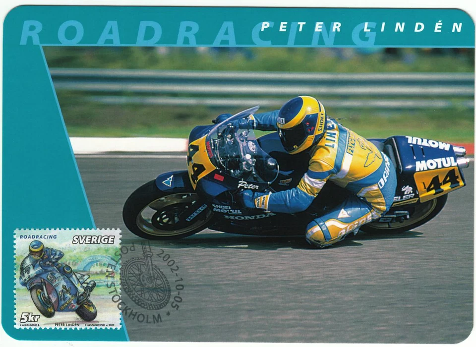Peter Linden Roadracing Motul Motorcycles Motorbike Race Sweden Maxi FDC 2002 - Image 1 of 1