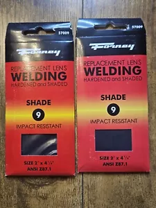 Lot Of 2 Forney 57009 Shade 9 Welding Helmet Filter Lens Glass 4.25" x 2" NIB - Picture 1 of 4