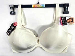 NWT Lilyette Women's 40D Plunge Into Comfort Keyhole Underwire Bra 0904 Pearl - Picture 1 of 8
