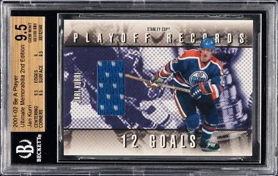Camiseta deportiva 2001-02 Jari Kurri Be A Player Ultimate Memorabilia Playoff R/50 BGS 9,5 Foto 1 de 2