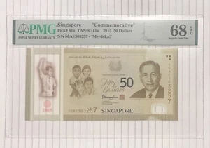Singapur 50 Dollars 2015 P-61a PMG 68 - Bild 1 von 2