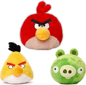 Angry Birds Red Yellow Green Birds 12" Licensed Pack of 3 Collectible Plush Doll - Picture 1 of 8
