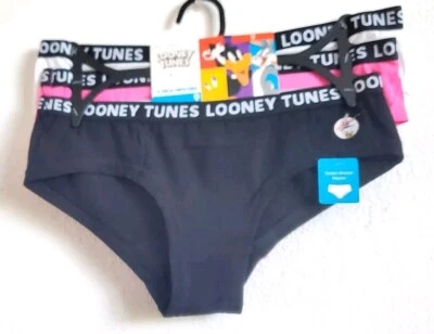 Looney Tunes Cartoon Women's 3 pack Hipsters Underwear Multicolor Sz S NWT  Foto 1 de 4