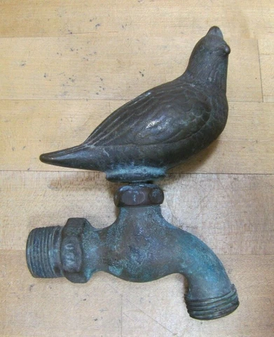 BIRD VTG FIGURAL HANDLE FAUCET SPIGOT HARDWARE BRONZE BRASS USA ARROWHEAD Cover