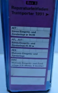 Guía de Reparación VW T4" Simos / Motronic Inyección- Y Sistema Encendido" - Imagen 1 de 3