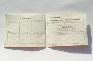 CUADERNO DE GARANTÍA DE GARANTÍA BREITLING INTERNACIONAL BLANCO SIN RELLENAR I427 - Imagen 1 de 4