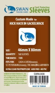 160 Swan Panasia 'Hick Hack' mangas de cartas de juego de mesa transparentes 46 x 80 mm SWN-008 - Imagen 1 de 3