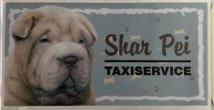 Aufkleber Auto Taxiservice Hund - Rasse: Shar Pei  16 x 8,5cm  - Bild 1 von 1