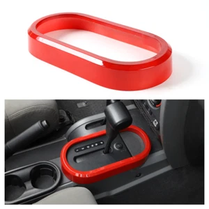 Center Gear shift Panel Frame Cover Trim Decor For Jeep Wrangler JK 2007-10 Red - Picture 1 of 7