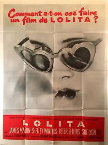 LOLITA ORIGINAL FRENCH RE-ISSUE MOVIE POSTER 1990'S 63" X 47" FOLDED/UNUSED - Picture 1 of 1