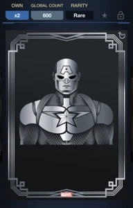Topps Marvel Collect DIGITAL TOPPS DECO SILVER CAPTAIN AMERICA AWARD 600CC - Picture 1 of 1