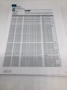 IWC Preisliste für Uhrenarmbänder Armbänder Schnallen 2014 Händlerhandbuch Anleitung - Bild 1 von 2