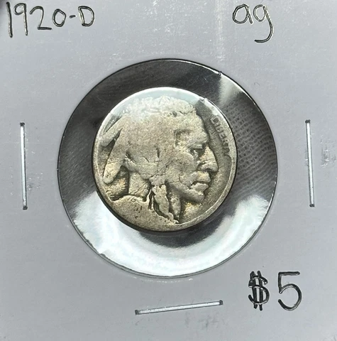 1920-D Buffalo Nickel Ag Filler Coin Cover