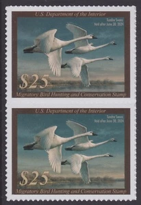 US RW90 Migratory Birds $25 vert pair MNH 2023-2024 - Picture 1 of 1